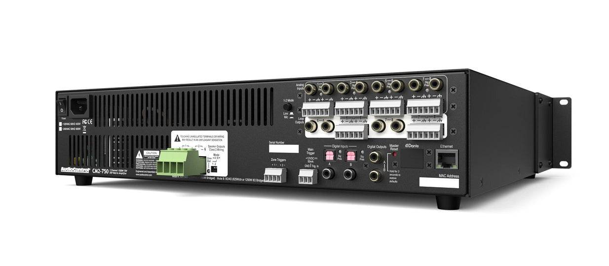 CM2-750 – Two Channel Dual Mode 70 Volt DSP Amplifier - Qoratech