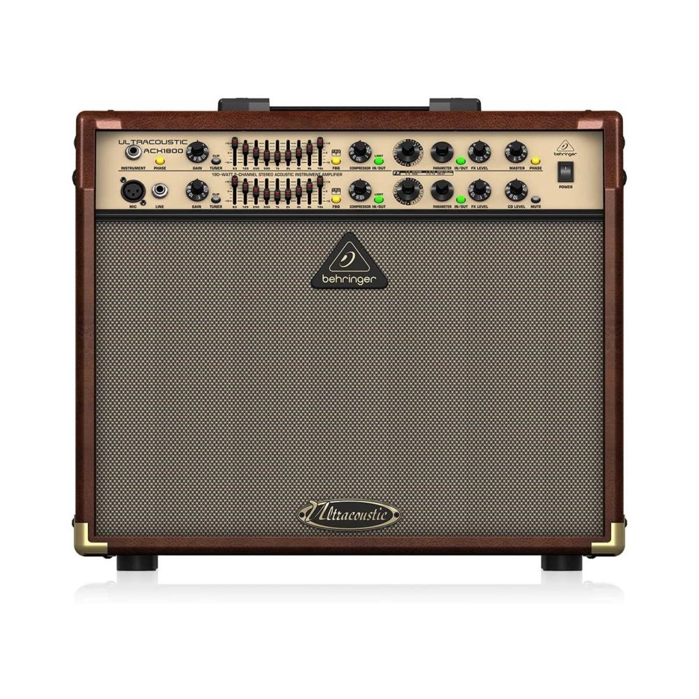 Behringer ACX1800 – 180W 2-Channel Acoustic Guitar Combo Amplifier with Dual 8″ Speakers