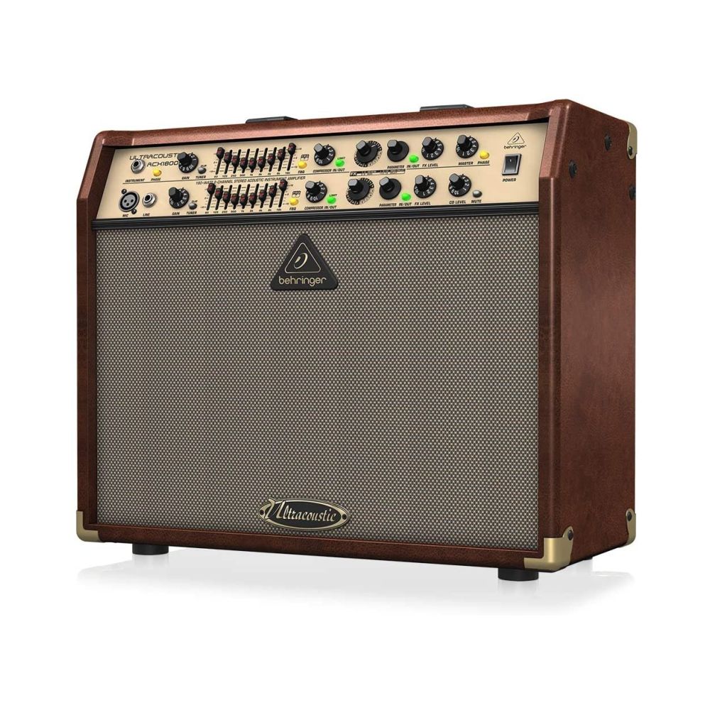 Behringer ACX1800 – 180W 2-Channel Acoustic Guitar Combo Amplifier with Dual 8″ Speakers