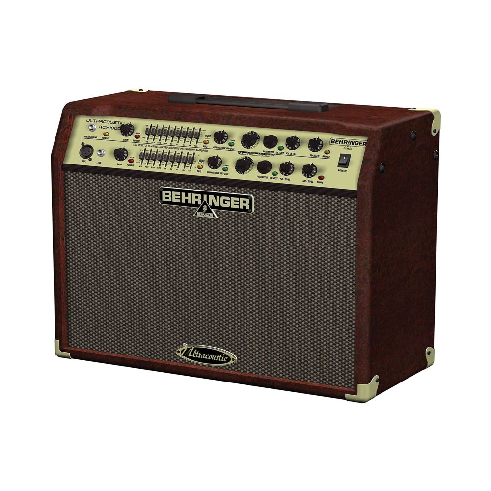 Behringer ACX1800 – 180W 2-Channel Acoustic Guitar Combo Amplifier with Dual 8″ Speakers