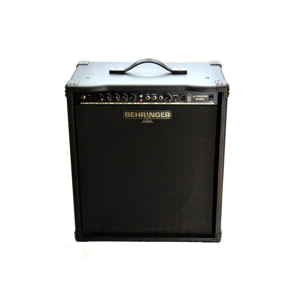 Black Behringer guitar amplifier on a white background