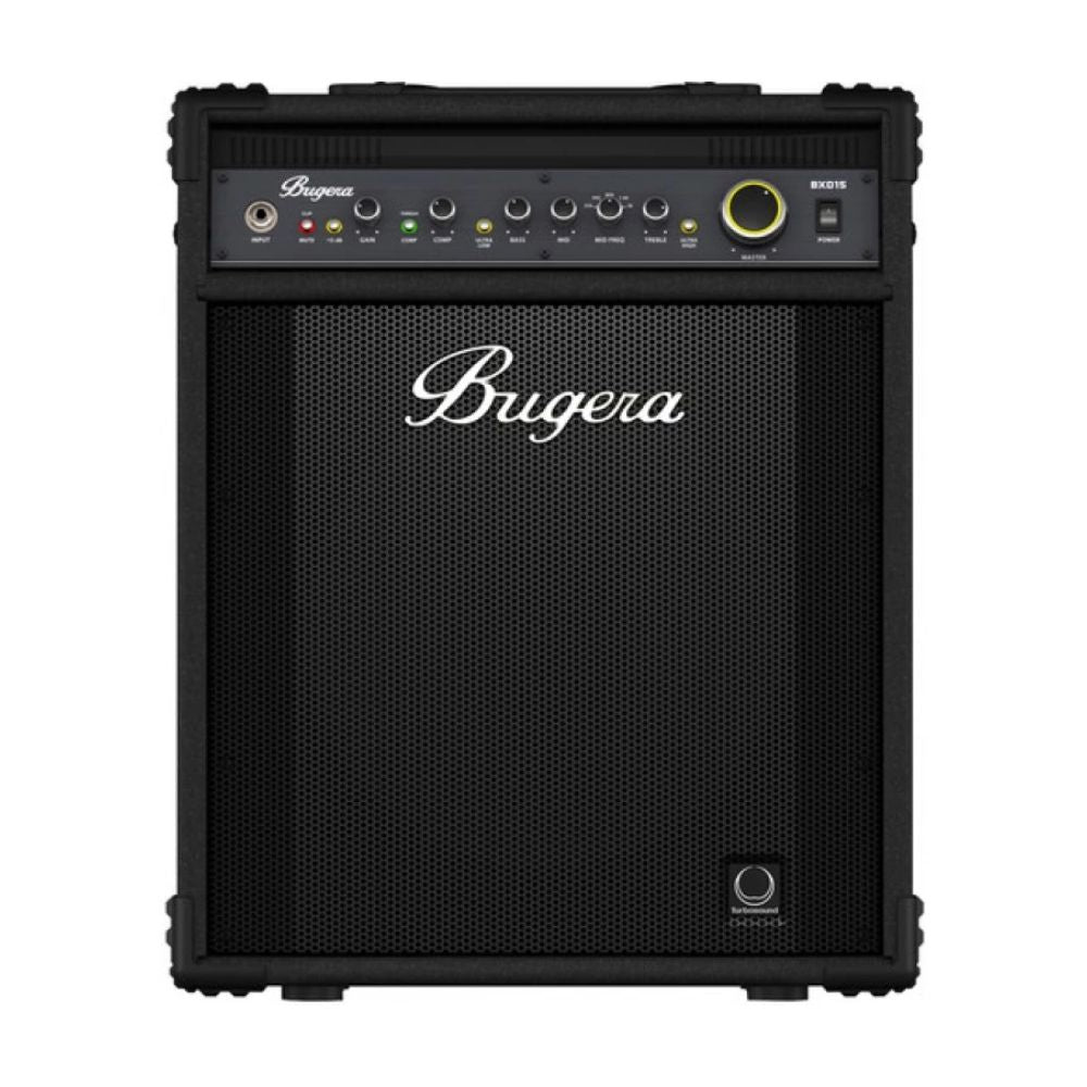 Black Bugera guitar amplifier on a white background
