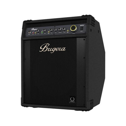 Black Bugera guitar amplifier on a white background