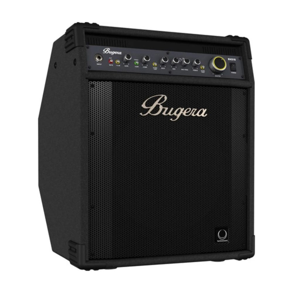 Black Bugera guitar amplifier on a white background