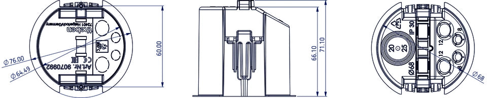 Ceiling installation box 68A