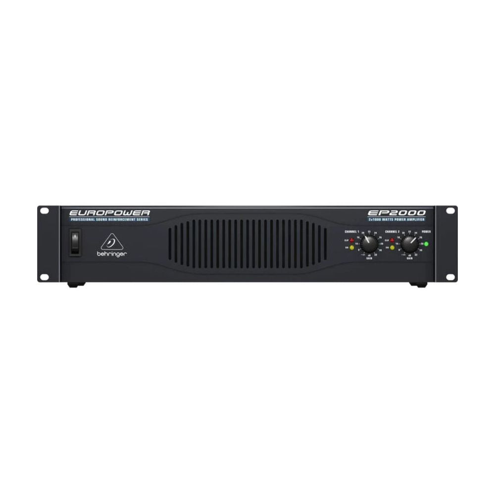 Behringer Europower EP2000 amplifier on a white background