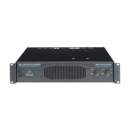 Audio power amplifier with 'Europower' and 'Behringer' branding on a white background