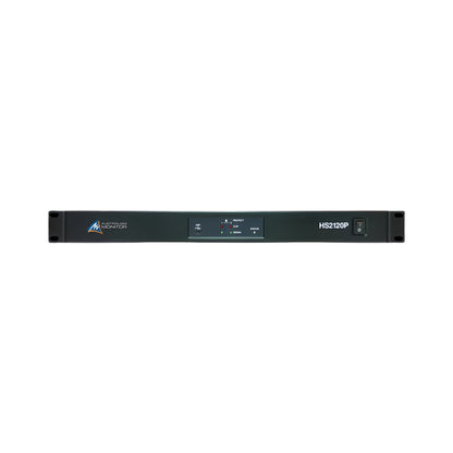 Black electronic device with brand logo and model number on a black background