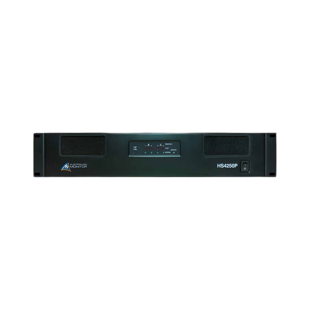 Black electronic equipment with brand logo on a black background