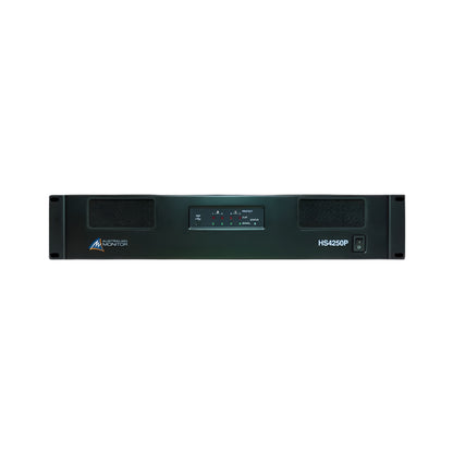 Black electronic equipment with brand logo on a black background