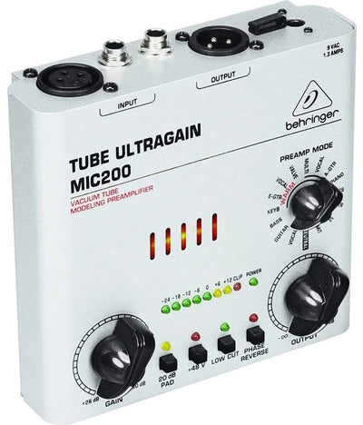 Behringer MIC200 Vacuum Tube Mic/Line Preamplifier - Qoratech