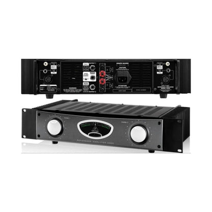 Two audio amplifiers on a white background